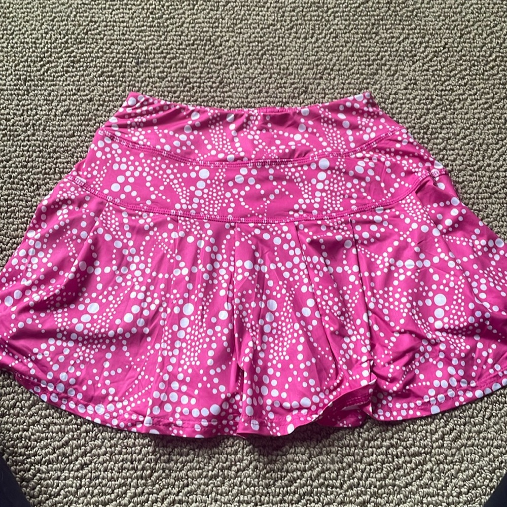 marshall’s pink and white polka dotted high rise mini skirt